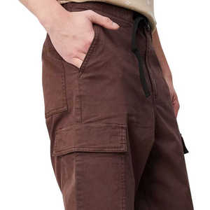 Pantalon cargo léger et respirant pour homme, taille mi-haute, en coton, idéal pour le travail, la randonnée et le jogging, grandes tailles jusqu'à 6XL, collection été-printemps - Product Image 4
