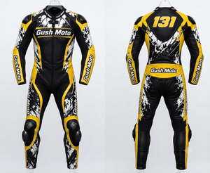 ชุดแข่งรถมอเตอร์ไซค์ Unisex Elite MotoCP แบบจั๊มสูท/ชุดหนังวัวแท้/หนังจิงโจ้พรีเมียม พร้อมแผ่นยืดหยุ่น - Product Image 1