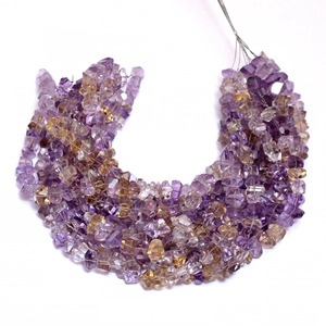 Cuentas facetadas de amatista AAA+ de 5x6mm-7x10mm, pepitas de citrino natural sin cortar, piedras semipreciosas sueltas para la fabricación de joyería. - Product Image 2