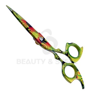 Vibrant <b>Floral</b> Print Hair <b>Scissor</b> Professional Cutting Shears with Gold Tension Screw and Breathable Blade Design - Product Image 5