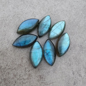 Pierre précieuse naturelle de labradorite polie, forme marquise, éclat bleu, pierre en vrac pour la fabrication de bijoux, toutes tailles disponibles, vente en gros - Product Image 3