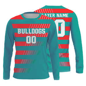 Camiseta Deportiva Personalizada de Manga Larga, Uniforme de Equipo, Transpirable, para Entrenamiento, Impresión por Sublimación, OEM, Venta al Por Mayor - Product Image 3