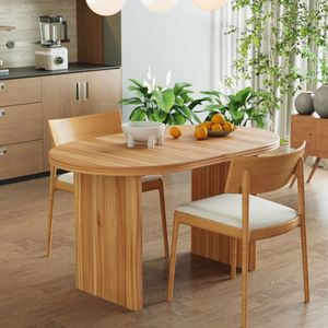 Tavolo da Pranzo Allungabile Stile Mid-Century Moderno 140-180 cm con Prolunghe Rimovibili per la Casa - Product Image 2
