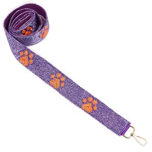 Sangle de sac à main brodée en coton, motif animalier Tigre à rayures, style audacieux quotidien, perlée, personnalisable, faite à la main, pour filles, pour le jour du match - Product Image 3