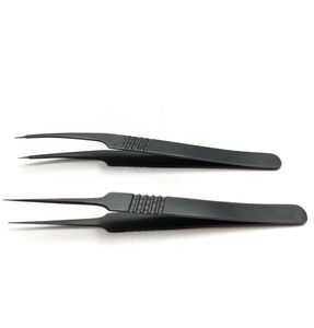 Juego de Pinzas Microquirúrgicas de Precisión, Estilo Joyero, Rectas y Curvas, Antirreflectantes, para Uso Oftalmológico y Vascular - Product Image 2