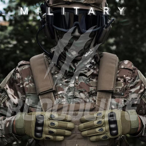 Black Sporty Safety <b>Gloves</b> Wrist Length Breathable PU Material <b>Touchscreen</b> Compatible Polyester Lining for Outdoor Sports - Product Image 3