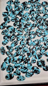 Turquesa Natural Dhalia Cabujón Pulido, Piedras Sueltas de Formas Mixtas, Calidad AAAA, Azul Marrón, Excelente Calidad para Joyería - Product Image 5