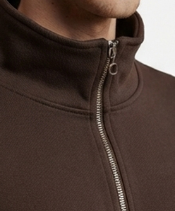 Sweat-shirt unisexe à demi-zip pour hommes et femmes, coupe ample oversize, en molleton bouclette, pull tendance pour l'hiver - Product Image 5