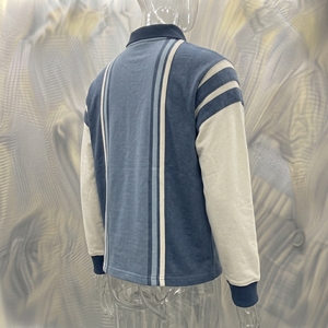 Snowgrace Vêtement unisexe à manches longues en jersey rayé, col rabattu, coupe classique, respirant, en polyester, pour toutes les saisons, pour adultes - Product Image 5