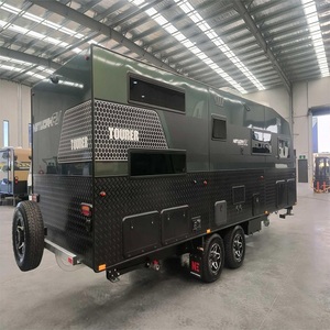รถบ้านคาราวาน 4x4 มอเตอร์โฮม โครงเหล็กอลูมิเนียม 5 เมตร พร้อมตู้เย็น เครื่องปรับอากาศ รองรับ 4-6 คน สีน้ำเงินเข้ม - Product Image 3