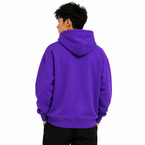 Custom Private Label Hoodies Heavy Cotton Fleece Oversized Fit Relaxed Pullover Sweatshirts Clothing Manufacturer Supplier - Product Image 3