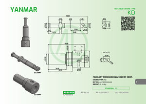 Bomba de Combustible para Motor Diésel Marino YANMAR KFL KDL KD (11X27), Nueva, Marca Taiwanesa, Ensamblaje de Pistón y Cilindro K3 - Product Image 3