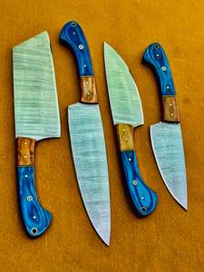Couteau de chef artisanal Thewizcrafts de 10 pouces en acier inoxydable, manche en bois, design ambidextre, style vintage, finition hautement polie - Product Image 5