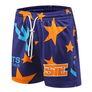 Pantalones Cortos de Baloncesto Casuales Personalizados para Hombre con Cintura Elástica de Poliéster, Secado Rápido, Ecológicos, con Decoración de Logotipo con Impresión Puff - Product Image 3