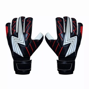Guantes de Portero de Fútbol Profesional, Palma de PU Antideslizante, Protección para los Dedos, Transpirables, Cierre de Velcro Unisex - Product Image 1