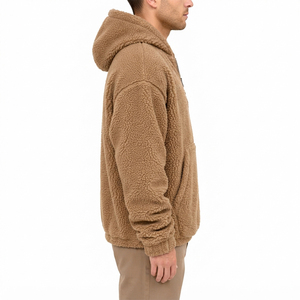 Custom Winter Sherpa Fleece Hoodies Men <b>Women</b> Warm Soft Cozy Plush Zipper Hooded <b>Sweatshirt</b> Casual Streetwear Clothing Factory - Product Image 3