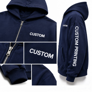 Ensemble de survêtement personnalisé pour homme 100 % coton avec sweat à capuche zippé et pantalon de jogging – Streetwear haut de gamme, couleur et taille personnalisables, fabricant en marque blanche - Product Image 3