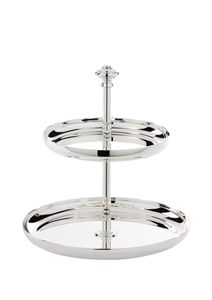 Elegante Soporte Redondo de Metal para Postres con Borde Decorativo para Pasteles de Cumpleaños, Cupcakes, Pasteles y Exhibiciones de Dulces - Product Image 4