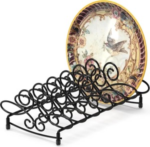 Organizador de Cocina Moderno de Metal Plateado con 9 Ranuras para Tapas de Ollas, Sartenes y Tablas de Cortar, Ecológico - Product Image 5