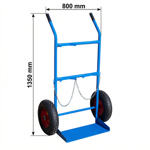 Heavy Duty Oxygen Cylinder <b>Trolley</b> Steel Gas Cart 200kg for Industrial <b>Welding</b> and Gas Storage - Product Image 2
