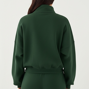 เสื้อฮู้ดซิปแบบสั่งทำพิเศษ ผ้าฝ้ายเฟรนช์เทอร์รี่ 100% ซักย้อมแบบแอซิดวอช ทรงหลวมไหล่ตก มีกระเป๋าหน้าคุณภาพสูงสำหรับฤดูหนาว - Product Image 6