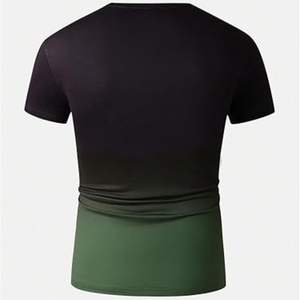 T-shirt dégradé pour homme, manches courtes, col rond, style ombré, décontracté, léger, streetwear, été - Product Image 2
