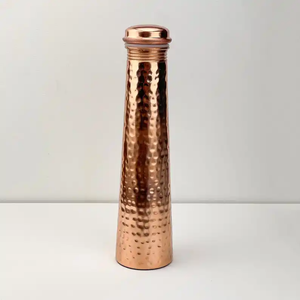 Handmade Eco-Friendly Copper Bohemian Style <b>Water</b> <b>Bottle</b> with Vintage Hammered Finish for Kitchen Office Outdoor & Travel Use - Product Image 3
