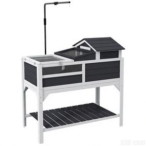 Casetta Classica Rettangolare in Legno di Abete per Piccoli Animali, Uso Interno/Esterno - Product Image 2