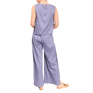 Conjunto de pijama de algodón puro para mujer, estilo europeo americano, ropa de dormir fina de verano, ropa de casa suave y cómoda transpirable - Product Image 2