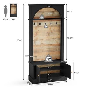 Appendiabiti da Ingresso con Ganci, Scarpiera e Portaoggetti - Product Image 6