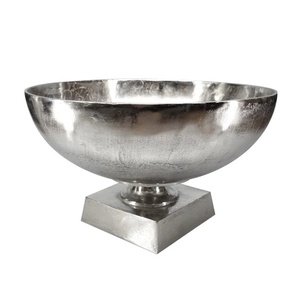Versatile Handled Pedestal Champagne Bowl for Events and Home Decor Modern Silver-Tone <b>Footed</b> <b>Ice</b> Bucket - Product Image 6