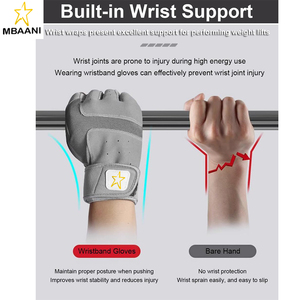 Anti-Slip Fingerless Gloves for Weightlifting, Men's Workout Gloves Weight Lifting Gloves Gym Gloves for Men, Exercise Gloves - Product Image 6