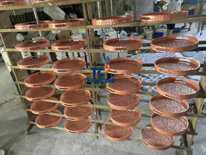 Bandeja de servicio con Incrustaciones de nácar redonda más vendida, regalos de Ramadán de proveedor de bandeja de laca de confianza - Product Image 6