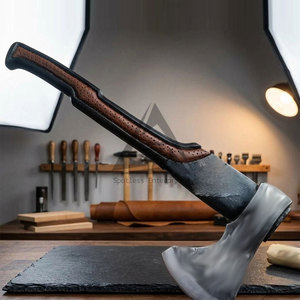 Unique Design High Quality Flat Backed Bearded Axe with Wood Handle Custom Color <b>Weight</b> & Size for Wood Cutting - Product Image 2