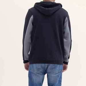 Sudadera con capucha de invierno para hombre, de gran venta, con cremallera de un cuarto, 100% algodón polar, extragrande, cortavientos - Product Image 3