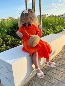 Merry Pretty-Mini tenue à volants, confortable et facile à porter, fabriquée en coton doux, Orange, maman & Me, nouvelle collection - Product Image 4