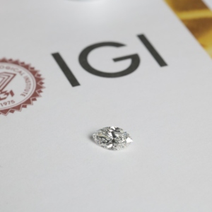 Diamant de laboratoire MARQUISE de 0,55 ct, couleur E, clarté VVS2, diamant CVD poli, authentifié IGI, taille brillant pour bagues de fiançailles - Product Image 1