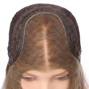 Peluca de Cabello Virgen Chino de Alta Calidad de 20 Pulgadas de Largo con Frente de Encaje Transparente, Peluca Rubia Teñida sin Pegamento para Mujer - Product Image 6