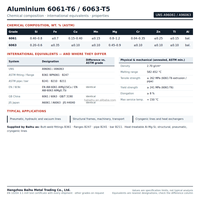 Bride aveugle en aluminium 6061 T6 BL ASTM B247 Classe 150-300 ASME B16.5 pour l'industrie pétrolière et gazière