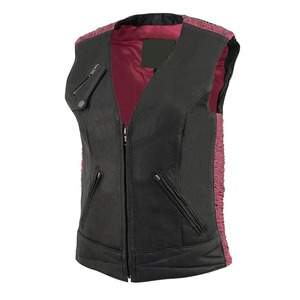Chalecos de Cuero Genuino de Alta Calidad OEM, Impermeables, para Mujer, Estilo Motero y Personalizados - Product Image 4