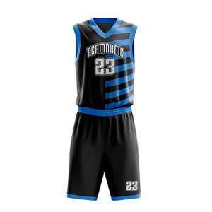 High Quality Breathable Printed Basketball Uniform Comfortable Sleeveless Reversible Jerseys Shorts Sets OEM Custom Service - Product Image 3