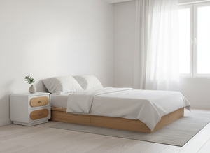 Cadre de lit pour chambre à coucher OEM ODM, fabrication artisanale, qualité supérieure, vente en gros, export direct d'usine, meubles en bois sur mesure - Product Image 6