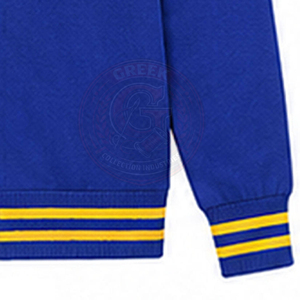 Cardigan bleu pour femme Sorority Sigma Gamma SGR, pull brodé avec logo lettres grecques, manches longues, col en V tricoté - Product Image 6