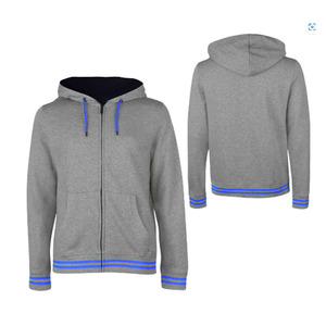 Sweat-shirt à capuche ample pour homme, respirant, écologique, en polyester/coton, motif uni, impression du logo sur le devant - Product Image 2