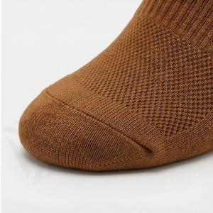 Brown Crew <b>Socks</b> Solid Color Knitted Breathable Casual Daily Wear Adult Autumn Style - Product Image 6