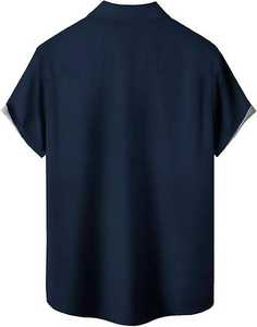 Camisa de playa de secado rápido para hombre, manga corta, estampado tropical, informal, para vacaciones, ligera y transpirable, para verano - Product Image 2