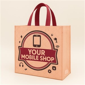 Sacs de courses réutilisables personnalisables, pliables, non tissés, écologiques, grands sacs de courses simples avec votre logo - Product Image 4