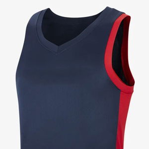 Camiseta de Baloncesto Unisex Personalizada de Alta Calidad, 100% Poliéster, Transpirable, Antibacteriana, de Secado Rápido, Cuello en V, Impresión para Todo el Equipo - Product Image 5