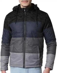 Top Selling Winter Men's Puffer Jacket Canvas 100% Cotton Filling Lightweight Breathable Custom Printing Front Stand Collar - Product Image 5