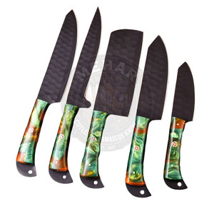 Factory Direct Supply Damascus Kitchen <b>Knife</b> <b>Set</b> Custom Design Online Sale Damascus Kitchen <b>Knife</b> <b>Set</b> - Product Image 1
